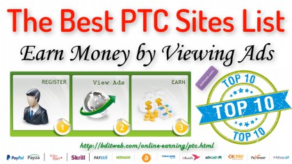 Best PTC Sites List for Earn Money by Viewing Ads